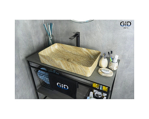 Купить Раковина 60х34 см GID Stone Edition Mnc595 в магазине сантехники Santeh-Crystal.ru