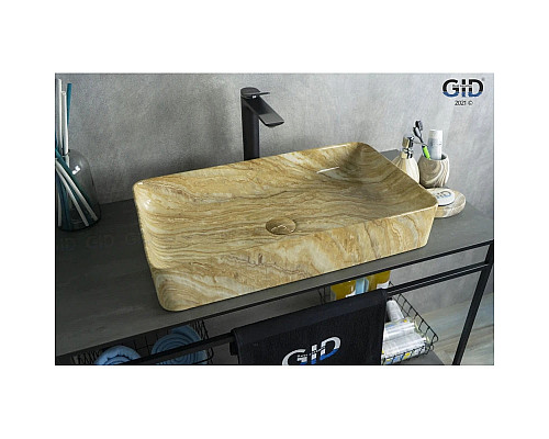 Купить Раковина 60х34 см GID Stone Edition Mnc595 в магазине сантехники Santeh-Crystal.ru