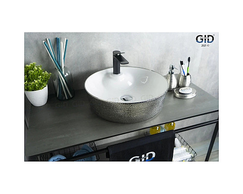 Приобрести Раковина 45х45 см GID LuxeLine D1306h021 в магазине сантехники Santeh-Crystal.ru
