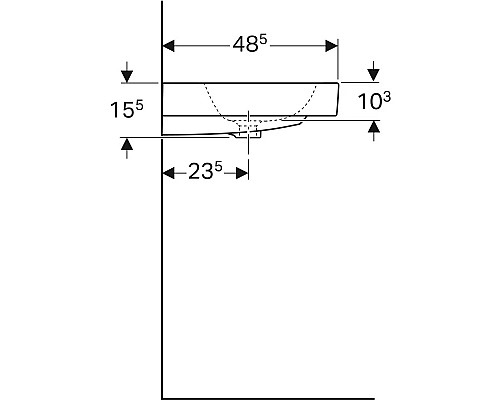 Заказать Раковина 75х48,5 см Geberit iCon 124078000 в магазине сантехники Santeh-Crystal.ru