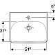 Купить Раковина 55х44 см Geberit Smyle Square 500.259.01.1 в магазине сантехники Santeh-Crystal.ru