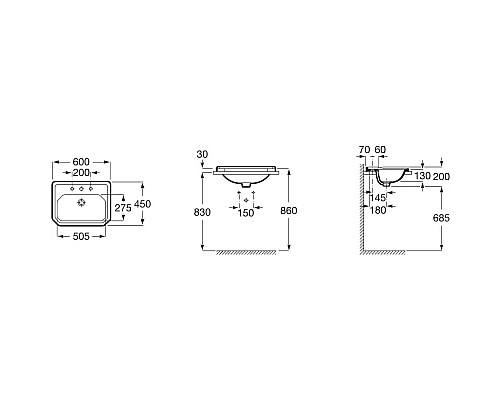 Заказать Раковина 60x45 см Roca Carmen 3270A5003 в магазине сантехники Santeh-Crystal.ru