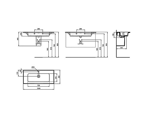 Купить Раковина 104х46 см Ideal Standard Strada II T300401 в магазине сантехники Santeh-Crystal.ru