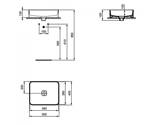 Заказать Раковина 50х40 см Ideal Standard Strada II T296701 в магазине сантехники Santeh-Crystal.ru