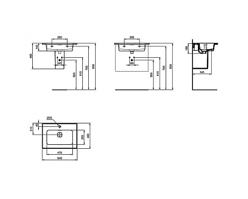 Купить Раковина 64х46 см Ideal Standard Strada II T299101 в магазине сантехники Santeh-Crystal.ru