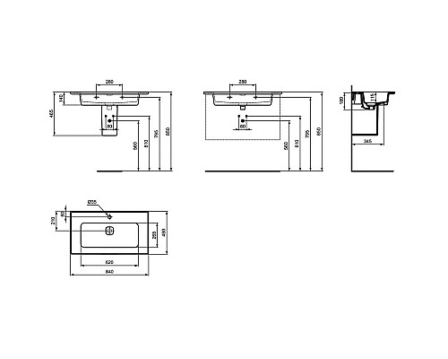 Купить Раковина 84х46 см Ideal Standard Strada II T300301 в магазине сантехники Santeh-Crystal.ru