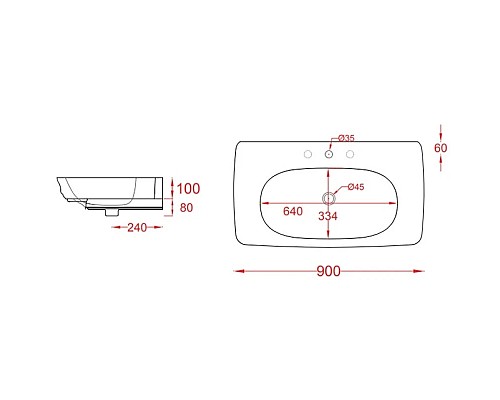 Заказать Раковина 90x50 см Artceram Civitas CIL002 01 00 x1 в магазине сантехники Santeh-Crystal.ru