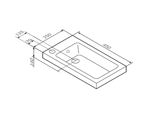 Купить Раковина 45х25 см Am.Pm X-Joy M85AWCC0452WG в магазине сантехники Santeh-Crystal.ru