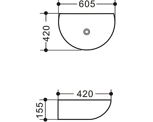 Купить Раковина 60,5х42 см Art&Max AM5405-W в магазине сантехники Santeh-Crystal.ru