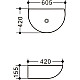 Купить Раковина 60,5х42 см Art&Max AM5405-W в магазине сантехники Santeh-Crystal.ru