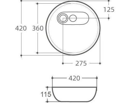 Приобрести Раковина 42х42 см Art&Max AM3570-AS в магазине сантехники Santeh-Crystal.ru