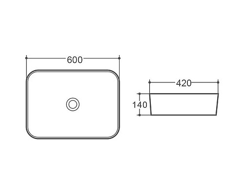 Купить Раковина 60х42 см Art&Max AM310-T в магазине сантехники Santeh-Crystal.ru