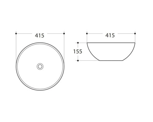 Купить Раковина 41,5х41,5 см Art&Max AM-104-MB в магазине сантехники Santeh-Crystal.ru