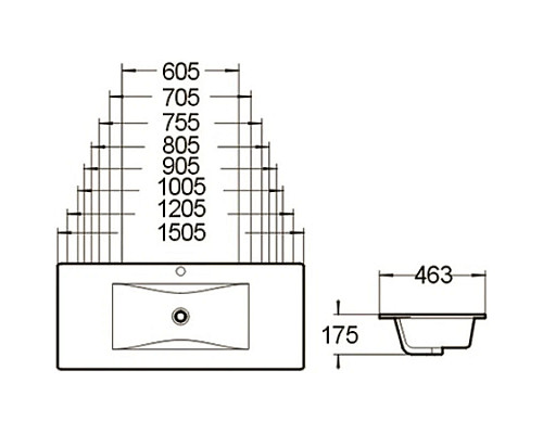 Купить Раковина 120,5х46,3 см SantiLine SL-2102 (120) в магазине сантехники Santeh-Crystal.ru