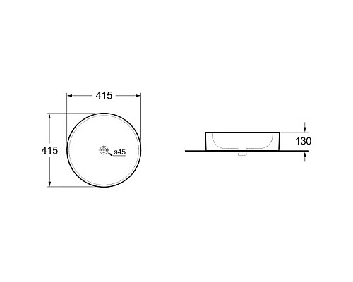 Раковина 41,5x41,5 см Vincea VBS-104