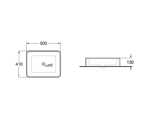 Раковина 50x41 см Vincea VBS-105