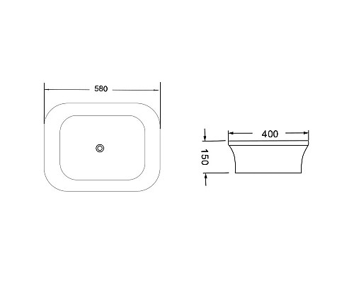 Раковина 58x40 см Vincea VBS-204