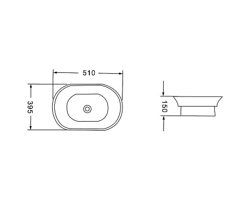 Раковина 51x39,5 см Vincea VBS-205