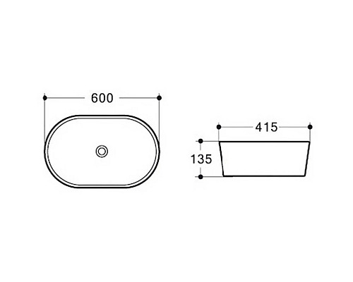 Раковина 60x41,5 см Vincea VBS-302