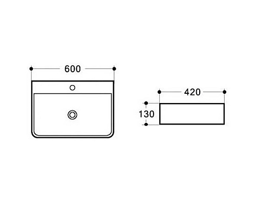 Раковина 60x42 см Vincea VBS-303