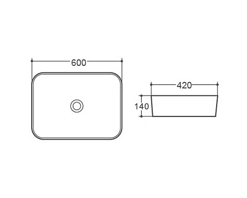 Раковина 60x42 см Vincea VBS-304