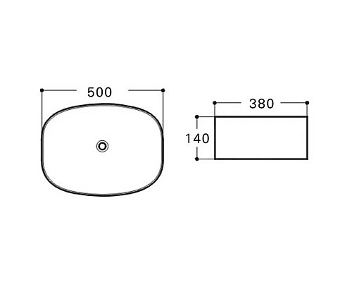 Раковина 50x38 см Vincea VBS-305