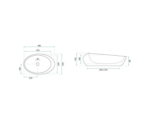 Приобрести Раковина 49х31 см Rea Roxy REA-U6650 в магазине сантехники Santeh-Crystal.ru