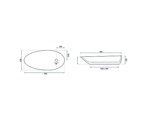 Купить Раковина 76,5х43 см Rea Greta REA-U1500 в магазине сантехники Santeh-Crystal.ru