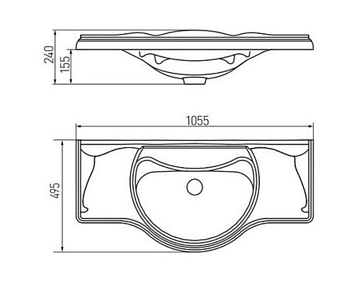 Купить Раковина Лаура 1050 Акватон 1A706831LU010 в магазине сантехники Santeh-Crystal.ru