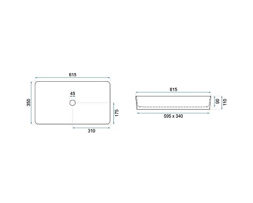 Заказать Раковина 61,5х35 см Rea Denis REA-U6513 в магазине сантехники Santeh-Crystal.ru