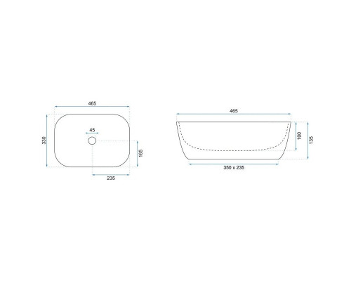 Купить Раковина 46,5х33 см Rea Merbel REA-U8603 в магазине сантехники Santeh-Crystal.ru