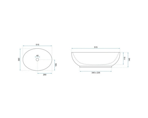 Заказать Раковина 51,5х39 см Rea Carola REA-U8198 в магазине сантехники Santeh-Crystal.ru