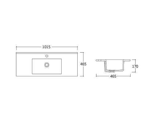 Заказать Раковина 101,5х46,5 см Vincea VBS-13100 в магазине сантехники Santeh-Crystal.ru