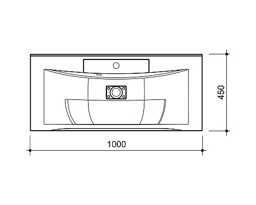 Купить Раковина 100х45 см Caprigo Прима ПРМ 1000 в магазине сантехники Santeh-Crystal.ru
