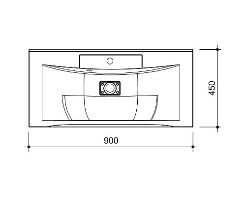 Купить Раковина 90х45 см Caprigo Прима ПРМ 900 в магазине сантехники Santeh-Crystal.ru