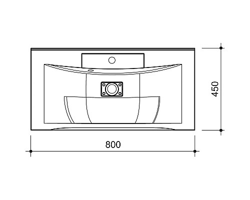 Приобрести Раковина 80х45 см Caprigo Прима ПРМ 800 в магазине сантехники Santeh-Crystal.ru