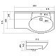 Купить Раковина 83х51,5 см Santek Коралл 1.WH11.0.225 в магазине сантехники Santeh-Crystal.ru
