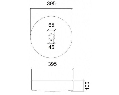 Купить Раковина 39,5х39,5 см Abber Glas AK2301R в магазине сантехники Santeh-Crystal.ru