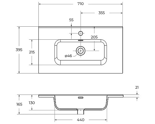 Приобрести Раковина 71х39,5 см BelBagno BB700/390ETL в магазине сантехники Santeh-Crystal.ru