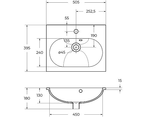 Заказать Раковина 50,5х39,5 см BelBagno Etna BB1923-500 в магазине сантехники Santeh-Crystal.ru