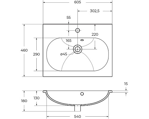 Купить Раковина 60,5х46 см BelBagno Etna BB1923-600 в магазине сантехники Santeh-Crystal.ru