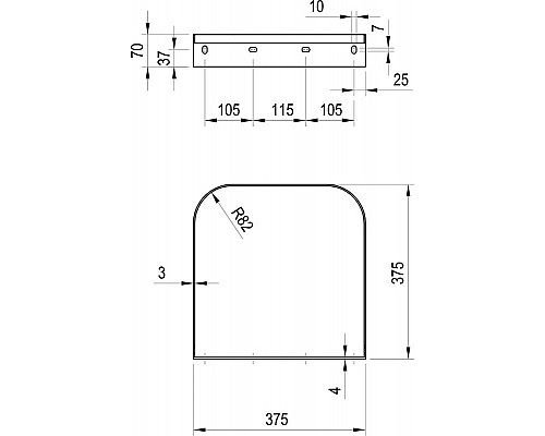 Заказать Кронштейн для раковины Ravak Yard 600 X01777 в магазине сантехники Santeh-Crystal.ru