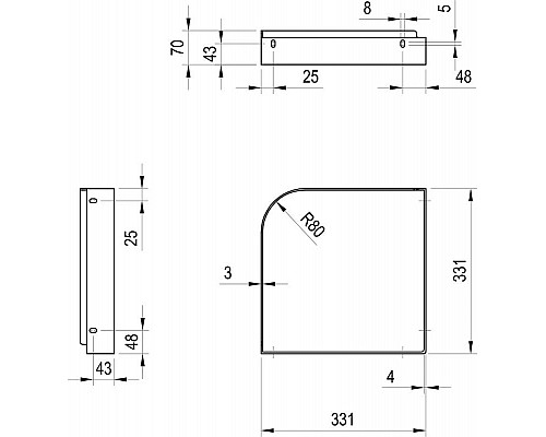 Купить Кронштейн для раковины Ravak Yard 450 C X01785 в магазине сантехники Santeh-Crystal.ru