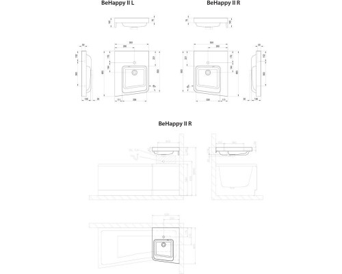 Заказать Раковина 50х66,5 см Ravak BeHappy II R XJAP1100001 в магазине сантехники Santeh-Crystal.ru