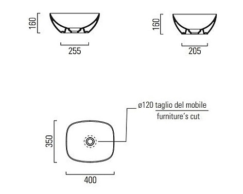 Купить Раковина 40х35 см GSI Nubes 978508 в магазине сантехники Santeh-Crystal.ru