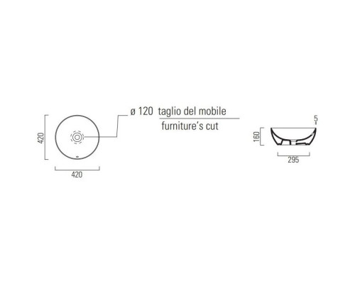 Купить Раковина 42х42 см GSI Pura 885508 в магазине сантехники Santeh-Crystal.ru
