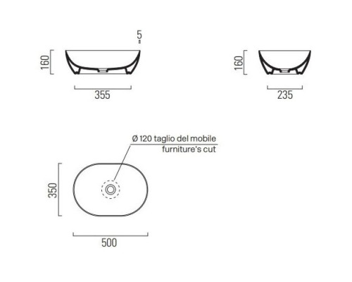 Приобрести Раковина 50х35 см GSI Pura 886004 в магазине сантехники Santeh-Crystal.ru