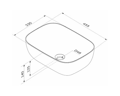 Купить Раковина 45,5х33 см Am.Pm Func M8FWCC10450WG в магазине сантехники Santeh-Crystal.ru