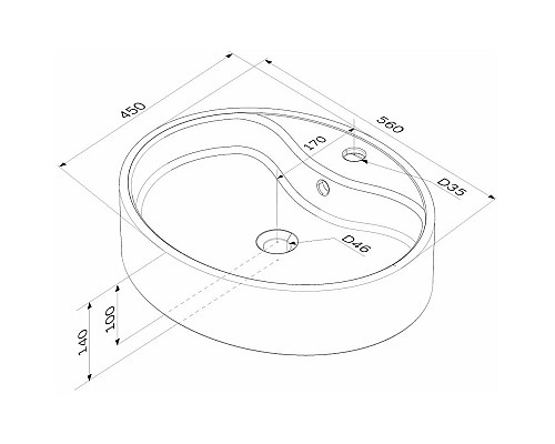 Заказать Раковина 56х45 см Am.Pm Func M8FWCC20561WG в магазине сантехники Santeh-Crystal.ru