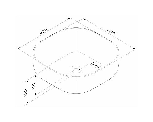 Заказать Раковина 43х43 см Am.Pm Func M8FWCC30430WG в магазине сантехники Santeh-Crystal.ru